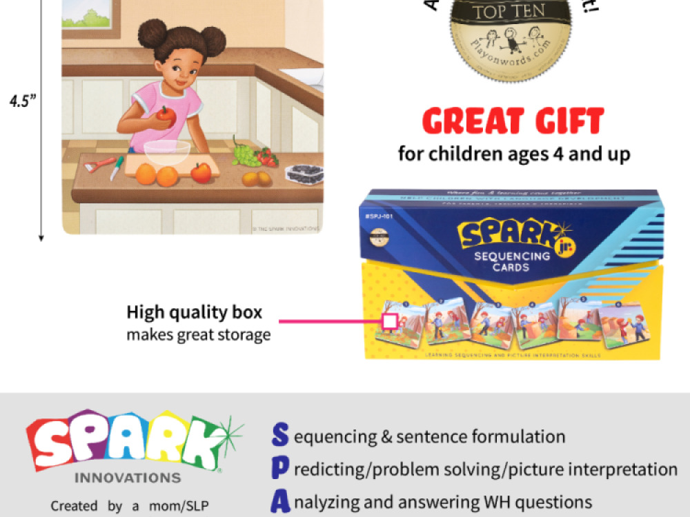 Spark Junior Sequence Cards for Speech Therapy – 8 Set
