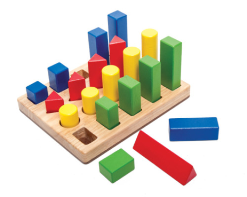 Jigsaw puzzles Geometrical peg grading board