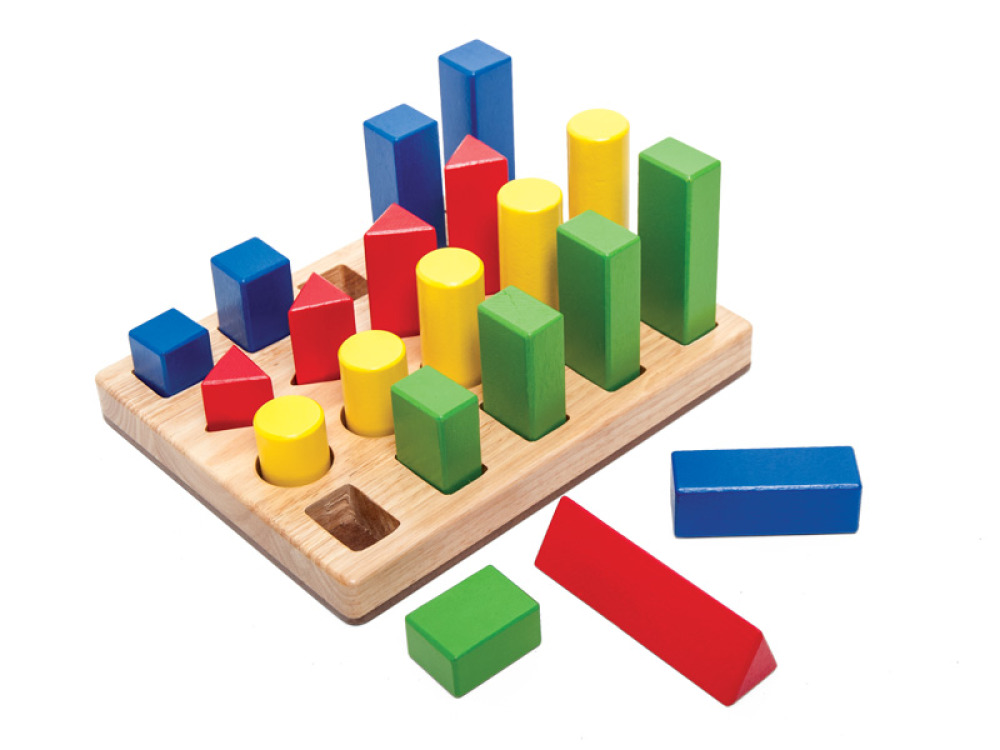Jigsaw puzzles Geometrical peg grading board