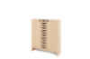 Storage Unit XL with shelves and doors + shallow cardboard trays - Eko