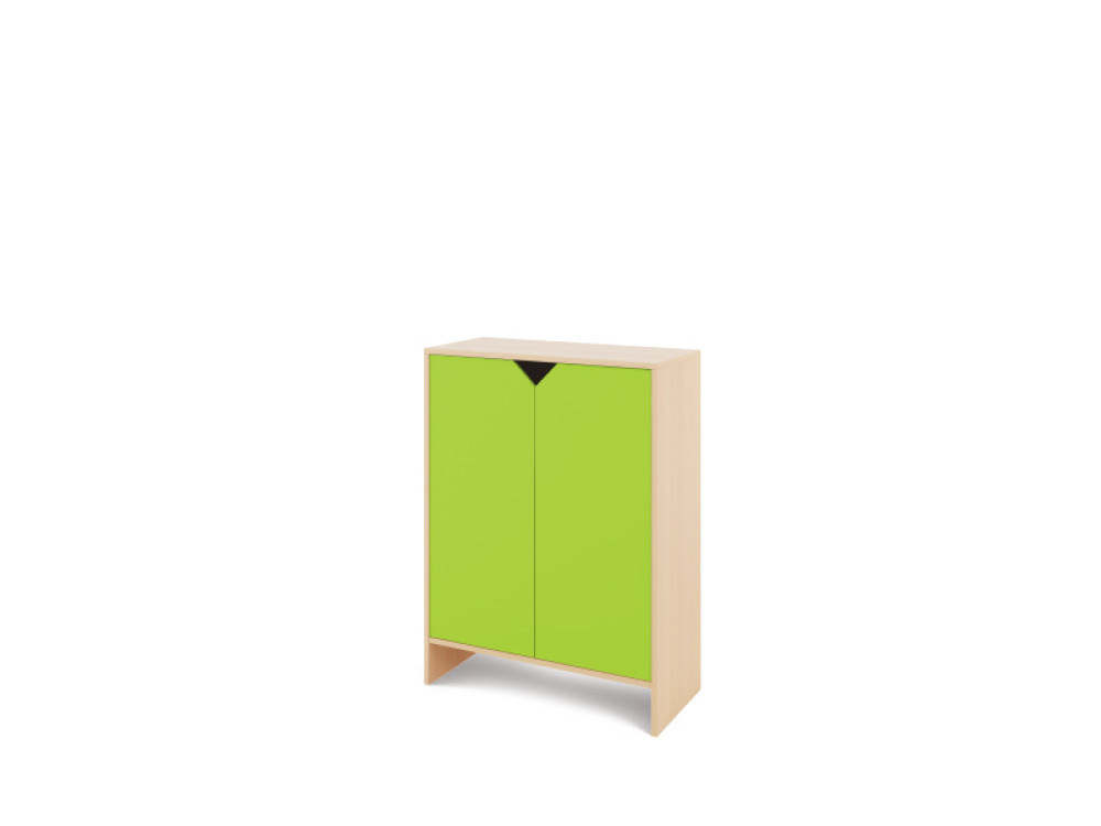 Storage Unit X with shelves + doors - Green
