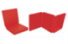 Foldable mattress. Red
