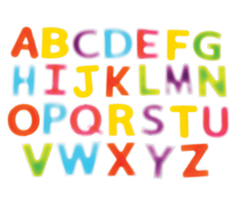 Gel letters.