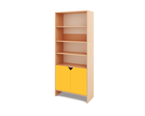 Tall Storage Unit + half bottom doors - Yellow