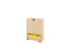 Storage Unit X with shelves + doors & container - Beech