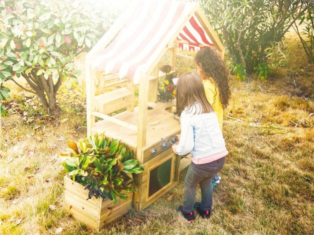 Wooden kitchen - mud kitchen