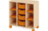 Cabinet with shelves and 4 containers. Orange. Fresh Collection