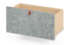 Grey wide tall drawer with felt front. Cubo Acoustic Collection