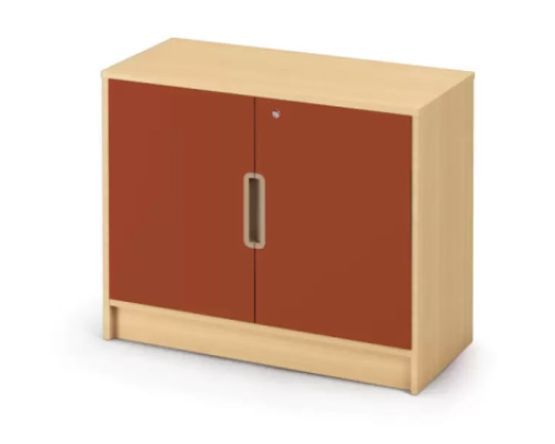 Storage Unit 92 with shelves and doors and lock - Brick - M