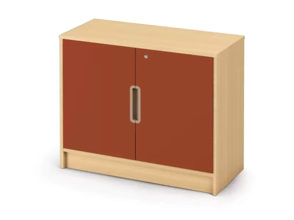 Storage Unit 92 with shelves and doors and lock - Brick - M