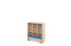 Storage Unit L with compartments + container - Blue