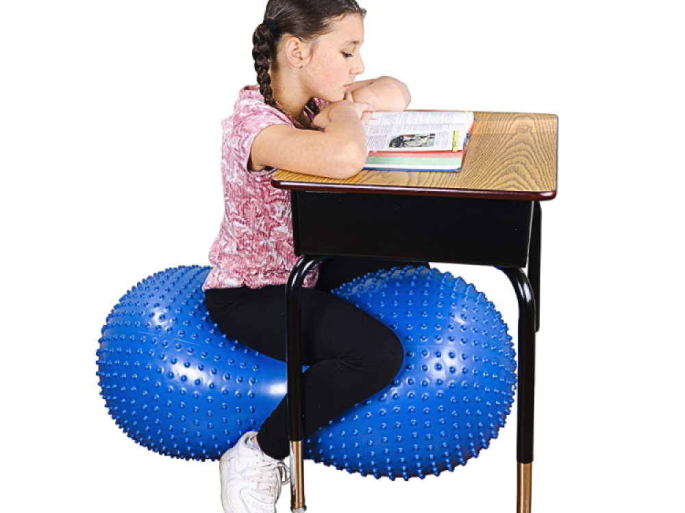 Inflatable Sensory Roller with Tactile nubs PEANUT