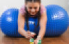 Inflatable Sensory Roller with Tactile nubs PEANUT