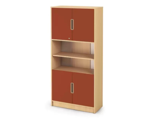 Tall Cabinet 92 with doors and lock - Type C - Brick