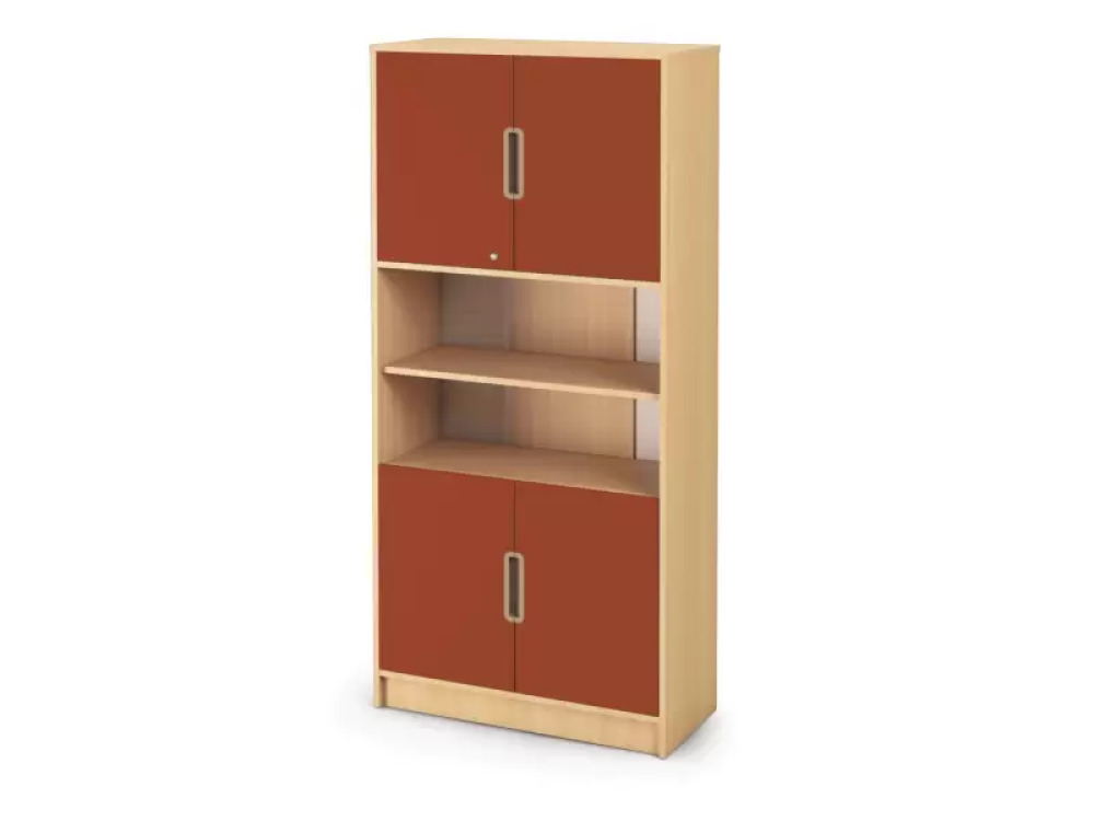 Tall Cabinet 92 with doors and lock - Type C - Brick