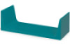 Mattress with sides for a hideout with a bookcase. Emerald blue