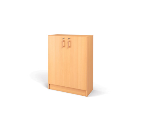 Beech storage unit with beech doors from the Prima collection.