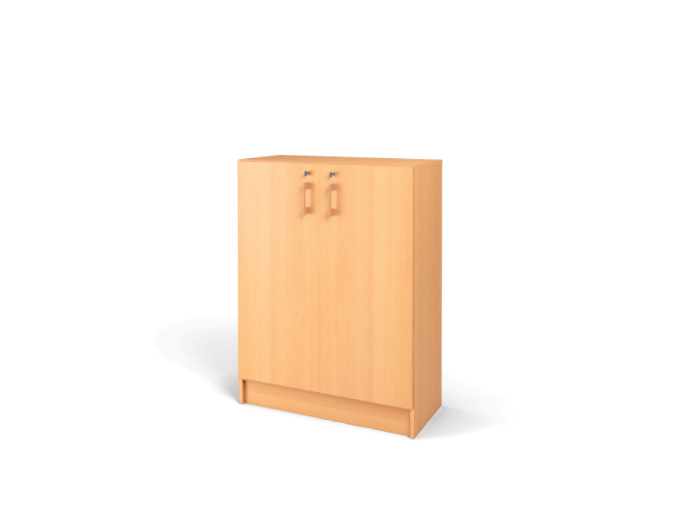 Beech storage unit with beech doors from the Prima collection.