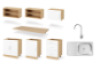 TRIO premium set 2 m with countertop in oiled oak colour. Master Kitchen Collection