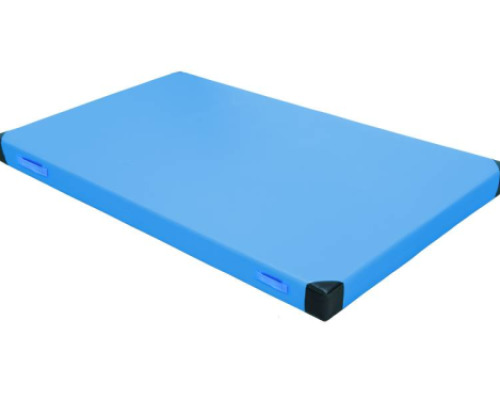 Gymnastics mattress with reinforced corners 10 cm. Blue