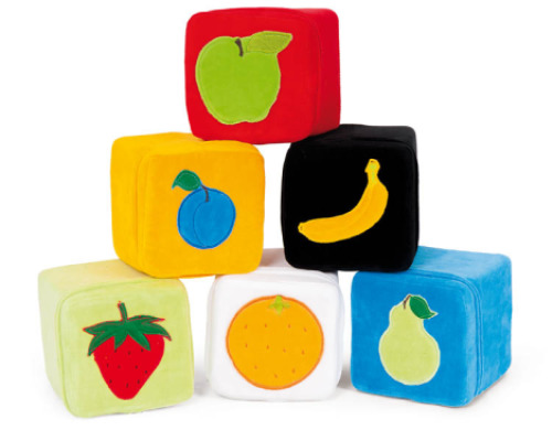 Fruit cubes. Soft foam blocks