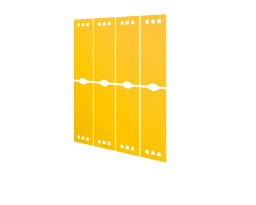 The door to the cloakroom. Yellow. Rainbow Collection