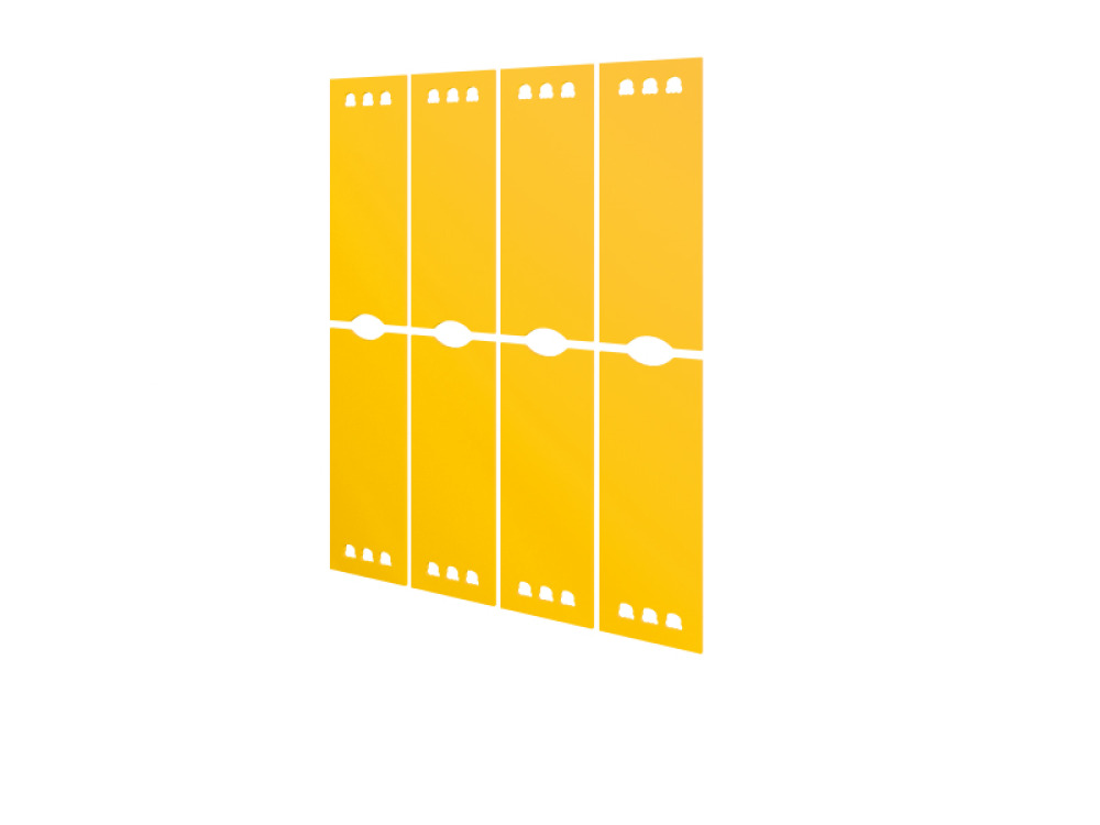 The door to the cloakroom. Yellow. Rainbow Collection