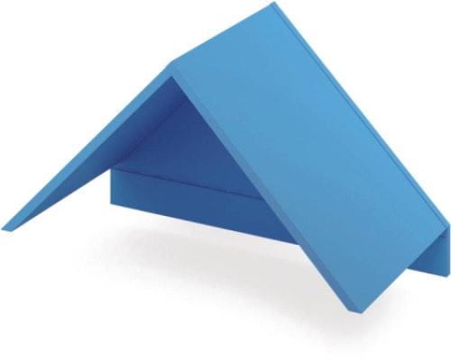 Roof for Cubo 2 shelving units. Azure blue