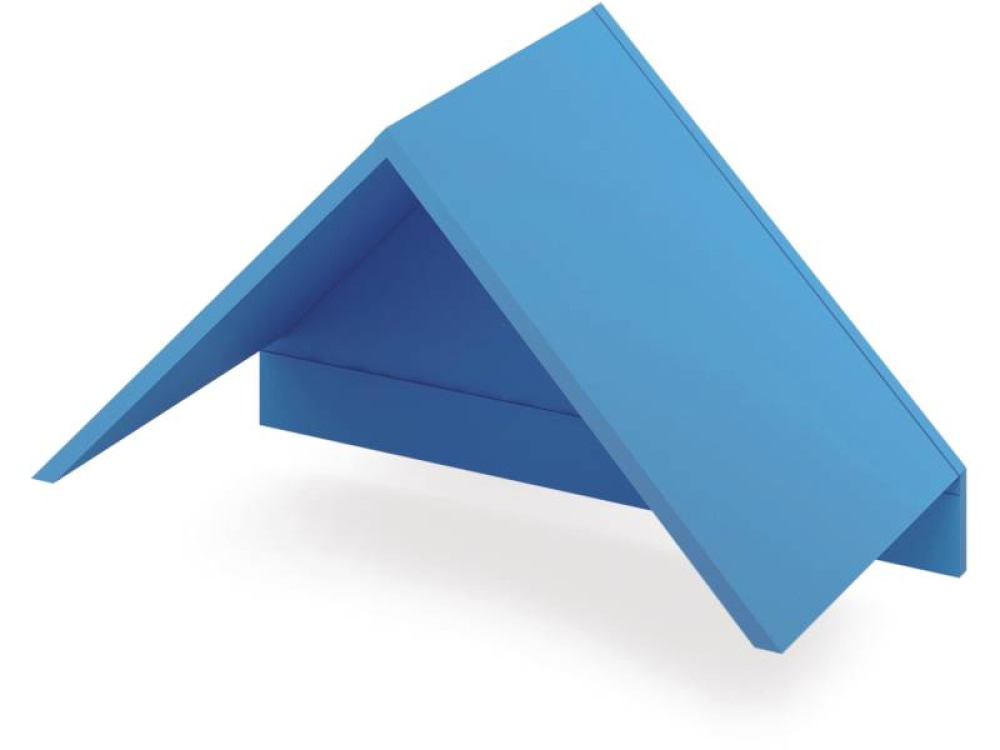 Roof for Cubo 2 shelving units. Azure blue