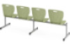 MultiSeat. 4-person cloakroom bench 6. Avocado