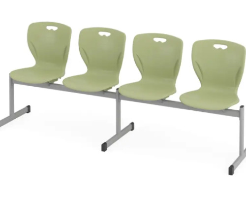 MultiSeat. 4-person cloakroom bench 6. Avocado