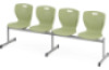 MultiSeat. 4-person cloakroom bench 6. Avocado