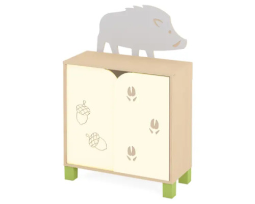 Forest with legs. Cabinet with sliding doors