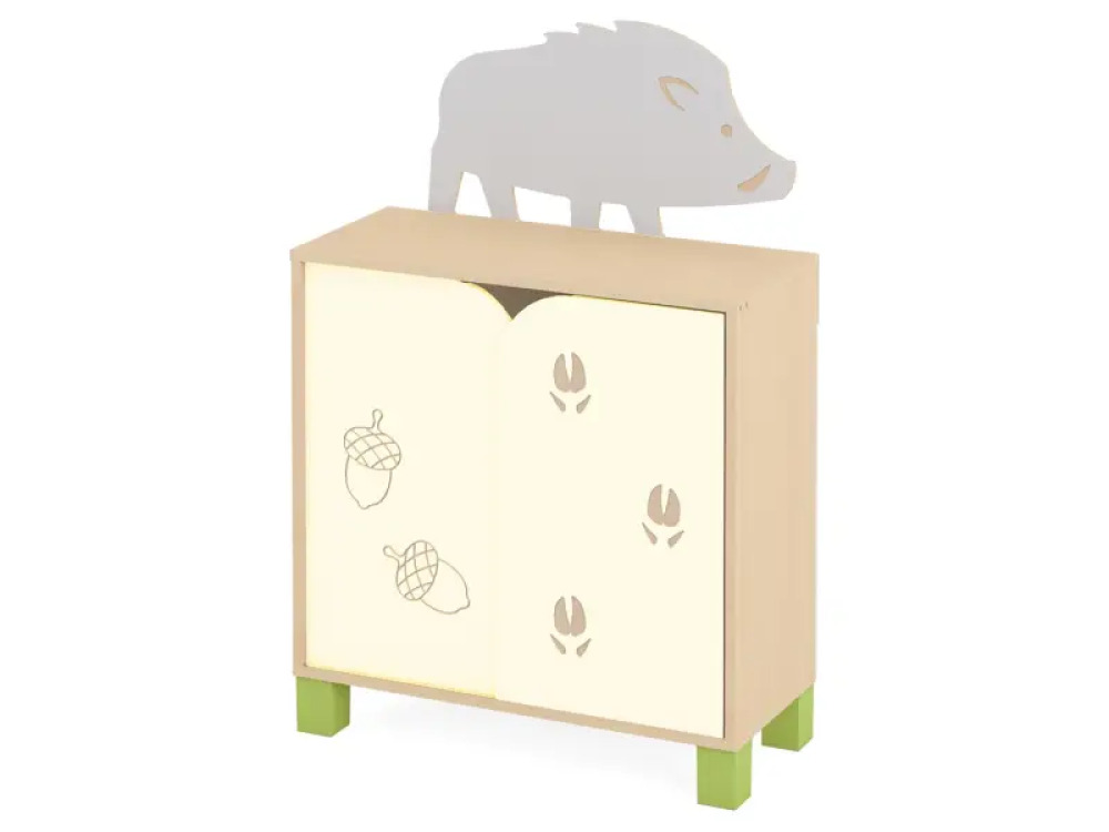Forest with legs. Cabinet with sliding doors