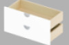 Cubo ACCESSORIES SHELVES AND DRAWERS white wide low 2 pcs.