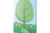 Forest wall panel. Tree with mushrooms