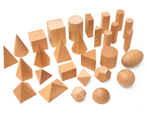 Geometrical wooden solid blocks