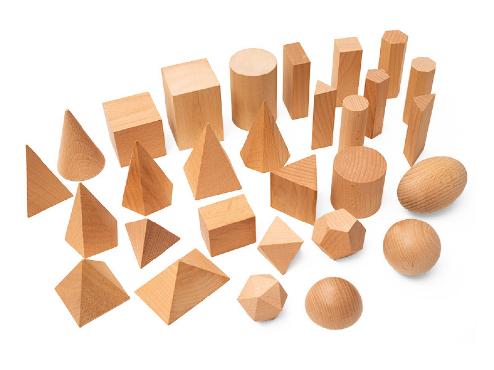 Geometrical wooden solid blocks