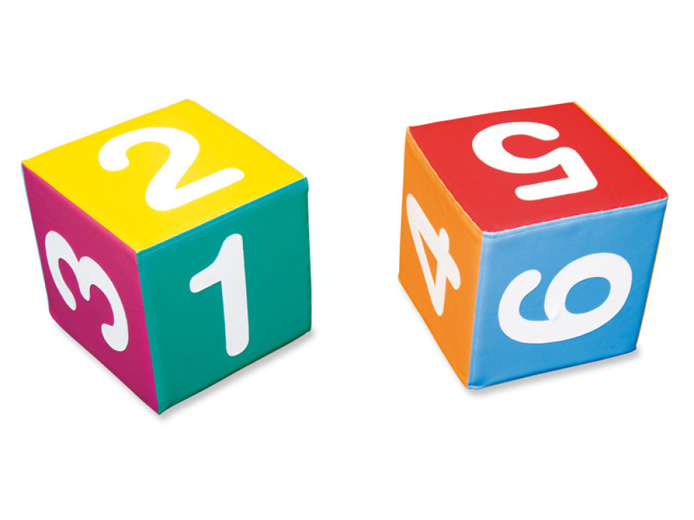 Foam mathematical cube with digits