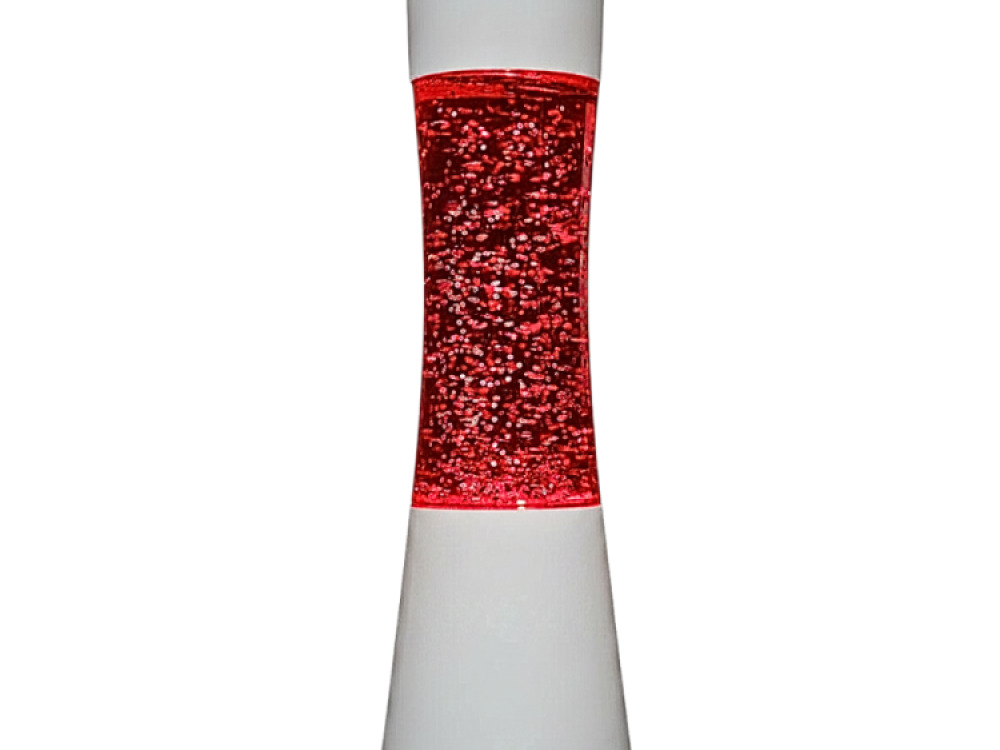 White shake and shine glitter lamp
