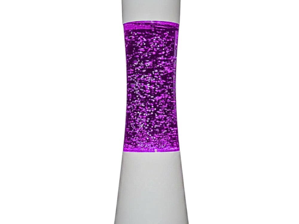 White shake and shine glitter lamp