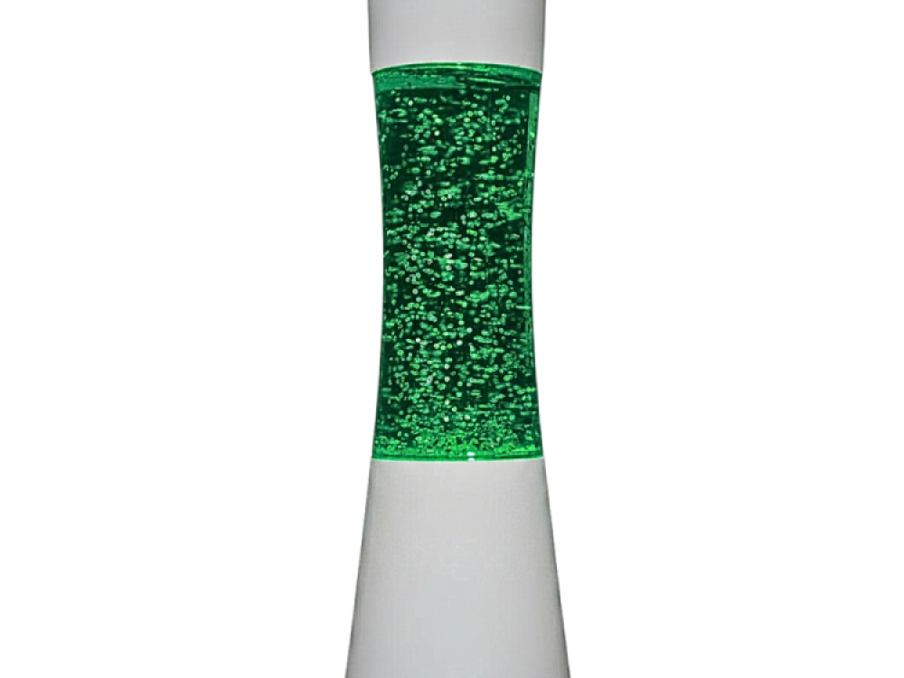 White shake and shine glitter lamp