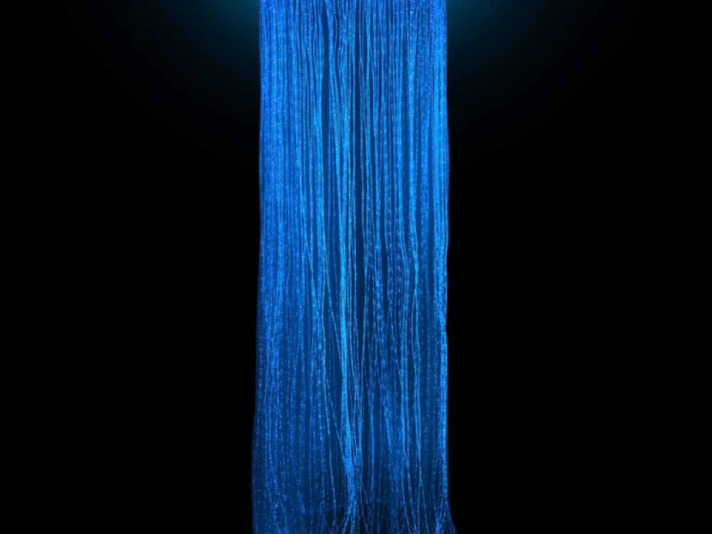 Sensory Fibre Optic Curtain Ring Including Fibres and Light Source
