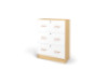 Wide chest of drawers from the Prima collection. Birch & white