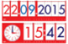 Clock and calendar flip chart