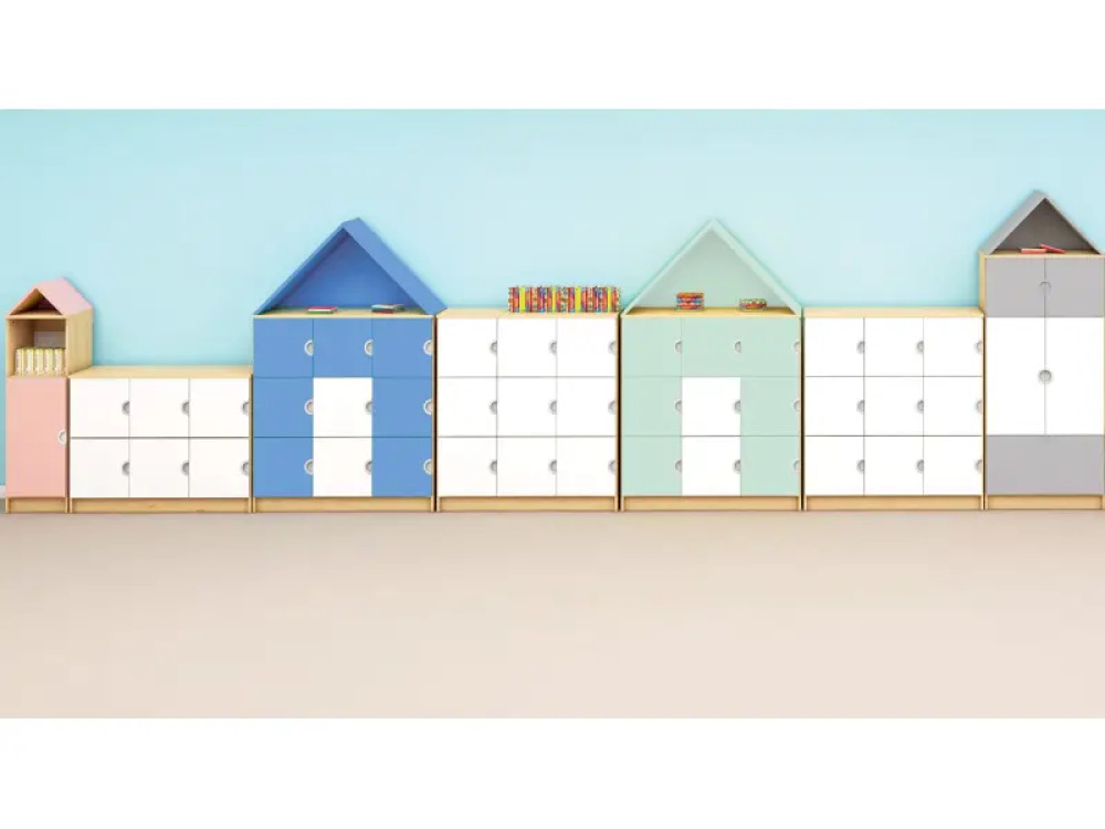 Cubo ACCESSORIES SHELVES AND DRAWERS grey wide tall 1 pc.