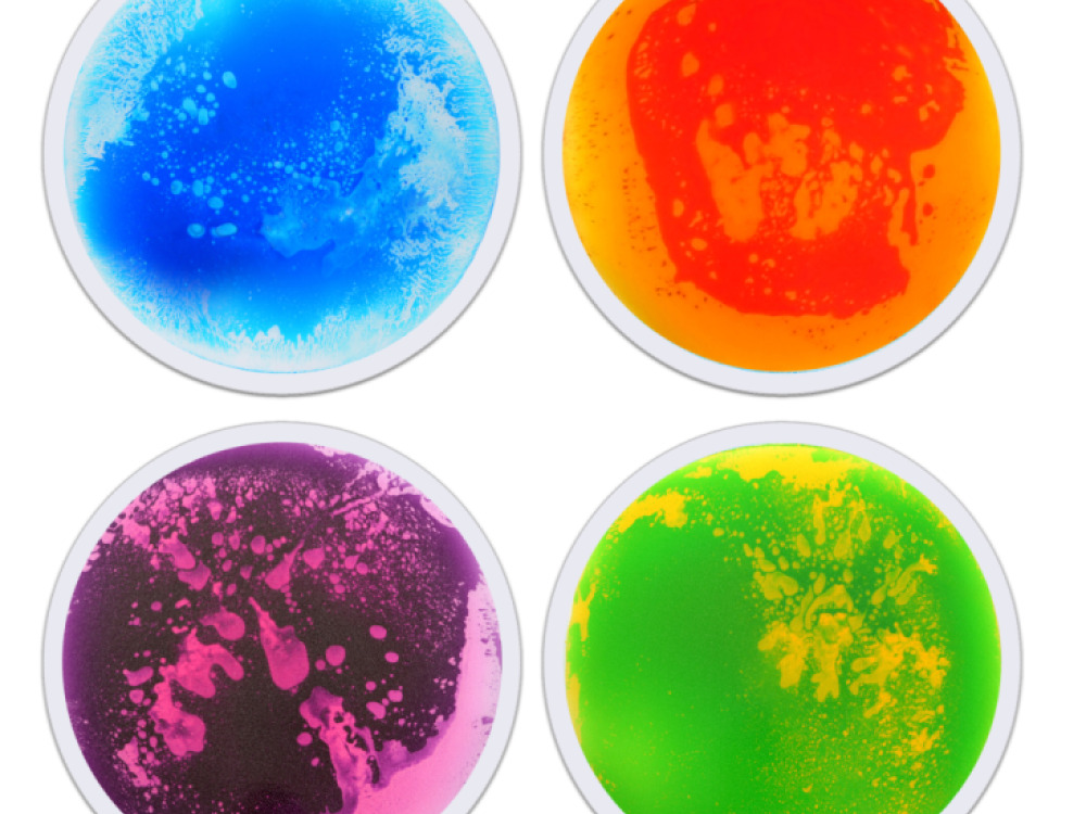 Round Liquid Floor Tiles – 4 Colours