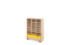 Storage Unit X with compartments + container - Yellow