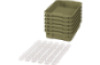Small plastic containers with runners- eco light green - 06