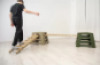 Wooden climbing ladder